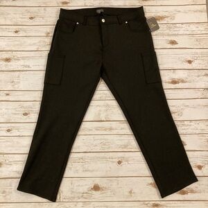 Jaanuu Black Straight Leg Cargo Scrub Pants 1X